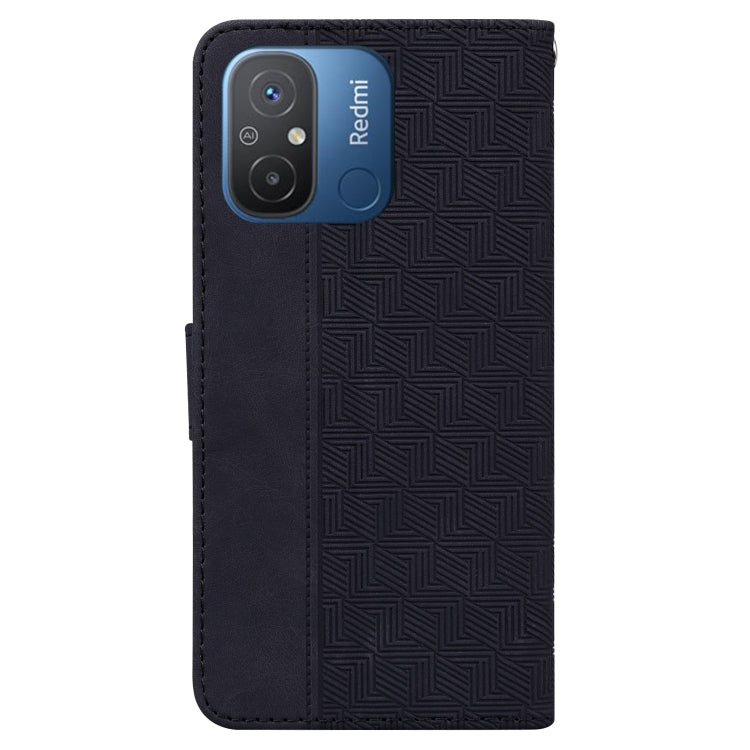 For Xiaomi Redmi 12C / 11A Geometric Embossed Leather Phone Case