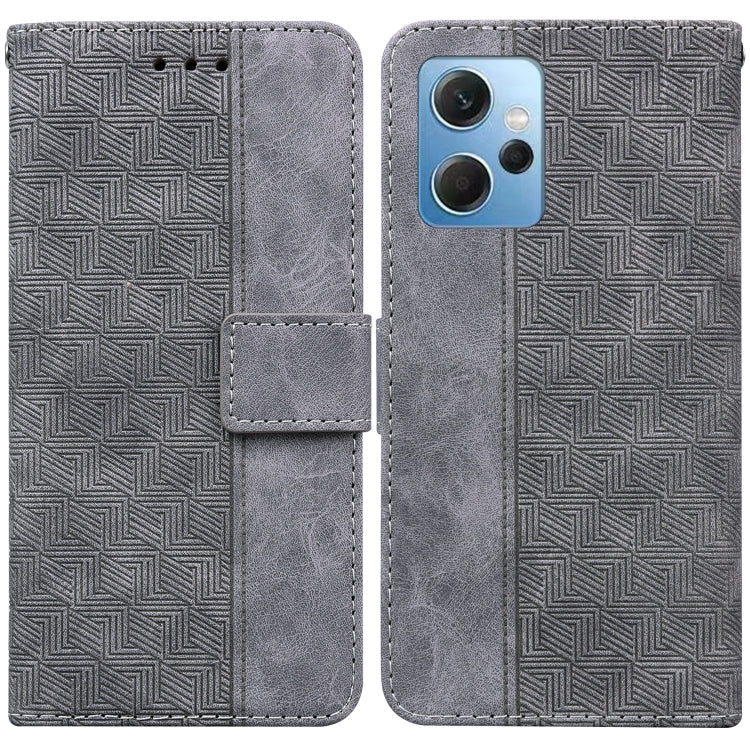 For Xiaomi Redmi Note 12 4G Global Geometric Embossed Leather Phone Case