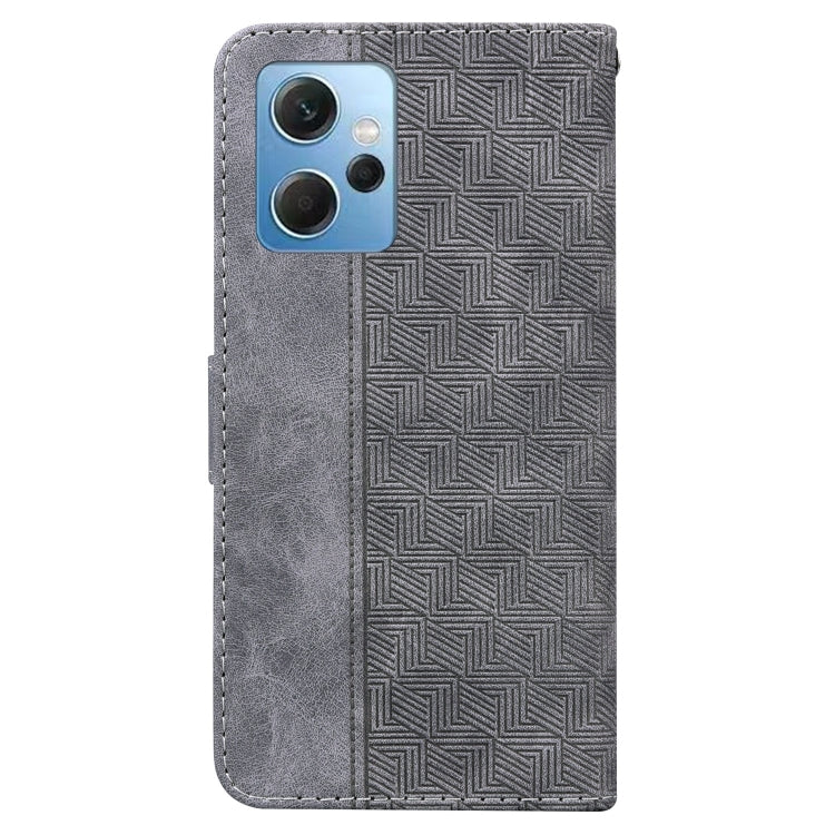 For Xiaomi Redmi Note 12 4G Global Geometric Embossed Leather Phone Case