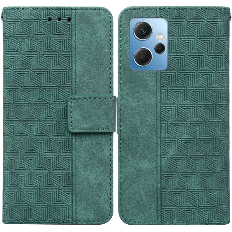 For Xiaomi Redmi Note 12 4G Global Geometric Embossed Leather Phone Case