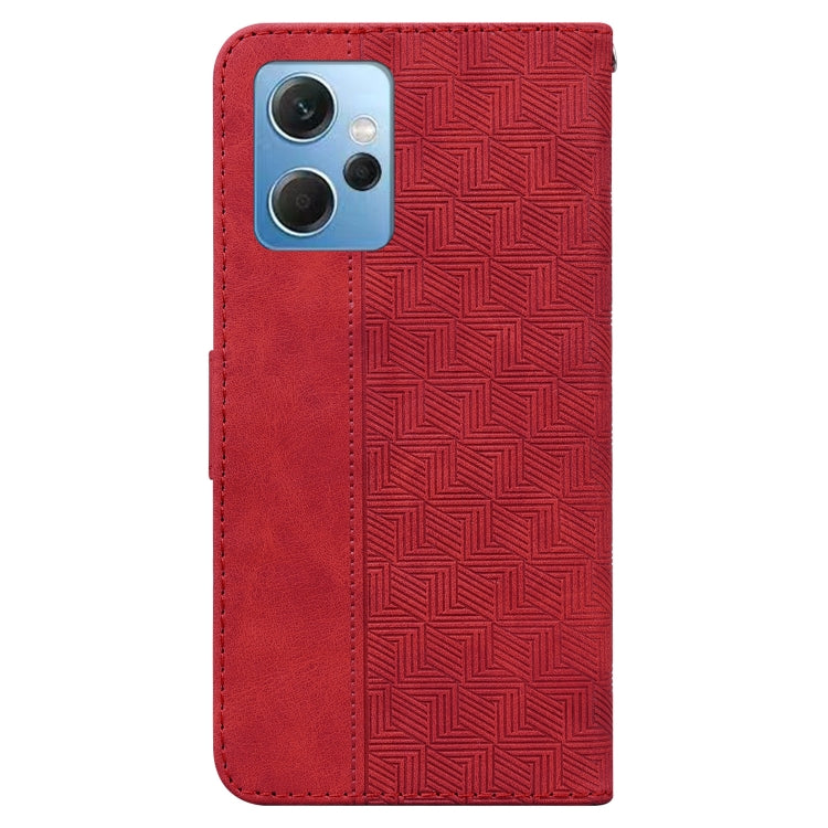 For Xiaomi Redmi Note 12 4G Global Geometric Embossed Leather Phone Case
