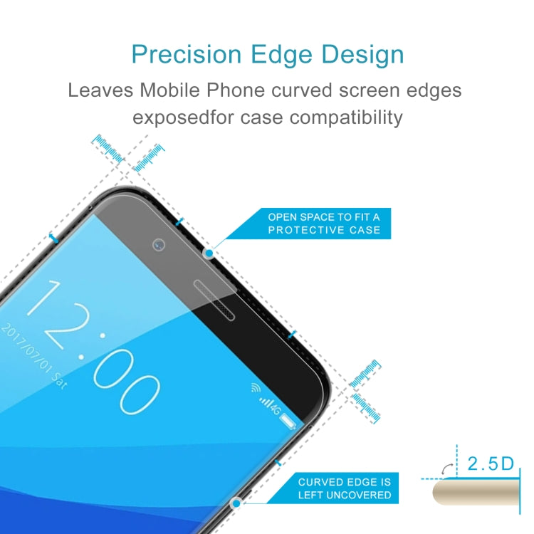 For UMIDIGI C2 10pcs 0.26mm 9H 2.5D Tempered Glass Film