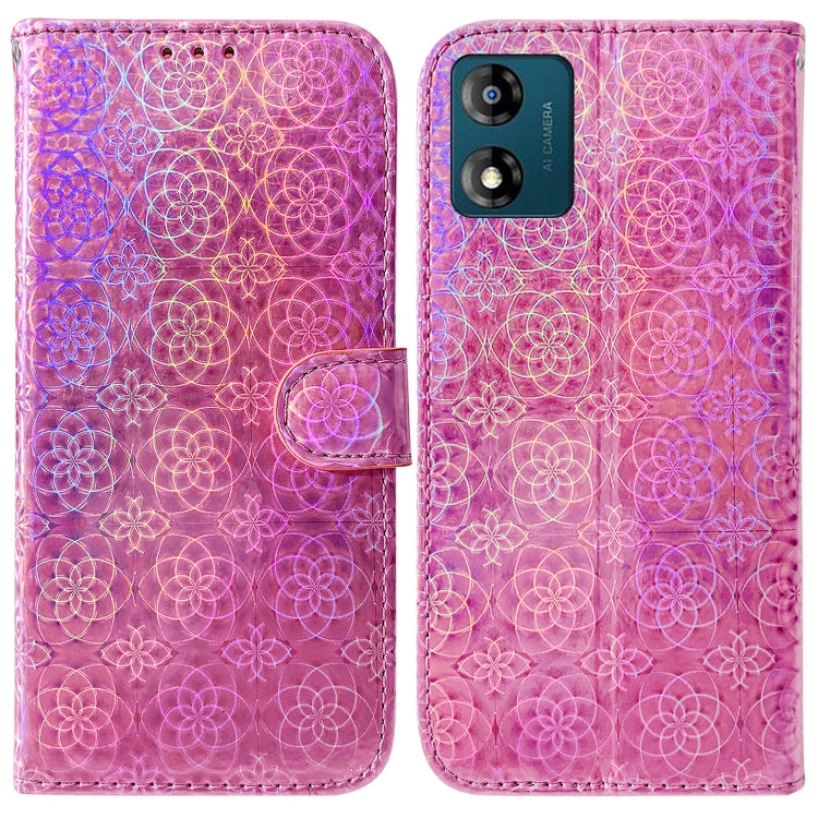 For Motorola Moto E13 Colorful Magnetic Buckle Leather Phone Case