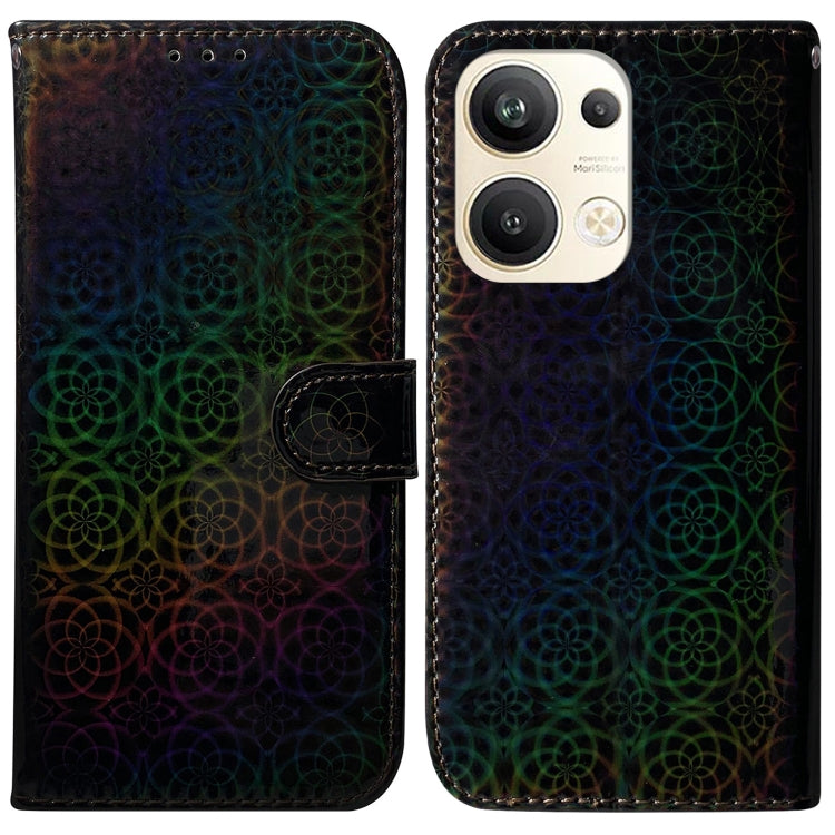 For OPPO Reno9 Pro+ Colorful Magnetic Buckle Leather Phone Case