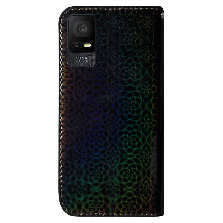 For TCL 408 Colorful Magnetic Buckle Leather Phone Case