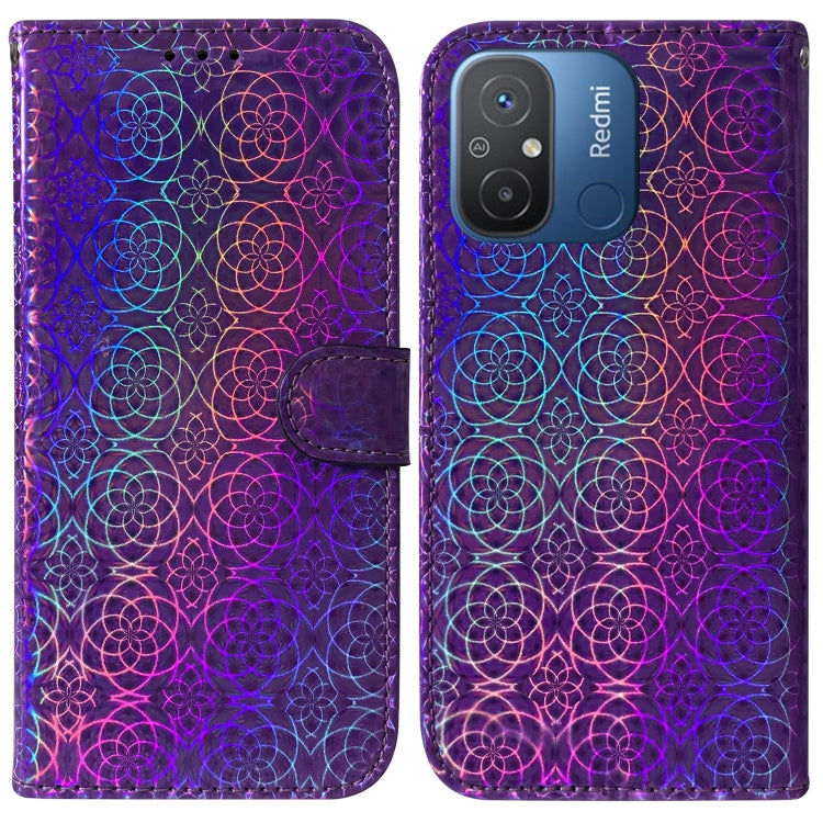 For Xiaomi Redmi 12C / 11A Colorful Magnetic Buckle Leather Phone Case