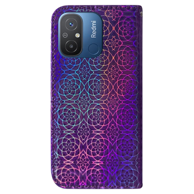 For Xiaomi Redmi 12C / 11A Colorful Magnetic Buckle Leather Phone Case