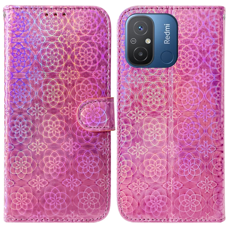 For Xiaomi Redmi 12C / 11A Colorful Magnetic Buckle Leather Phone Case