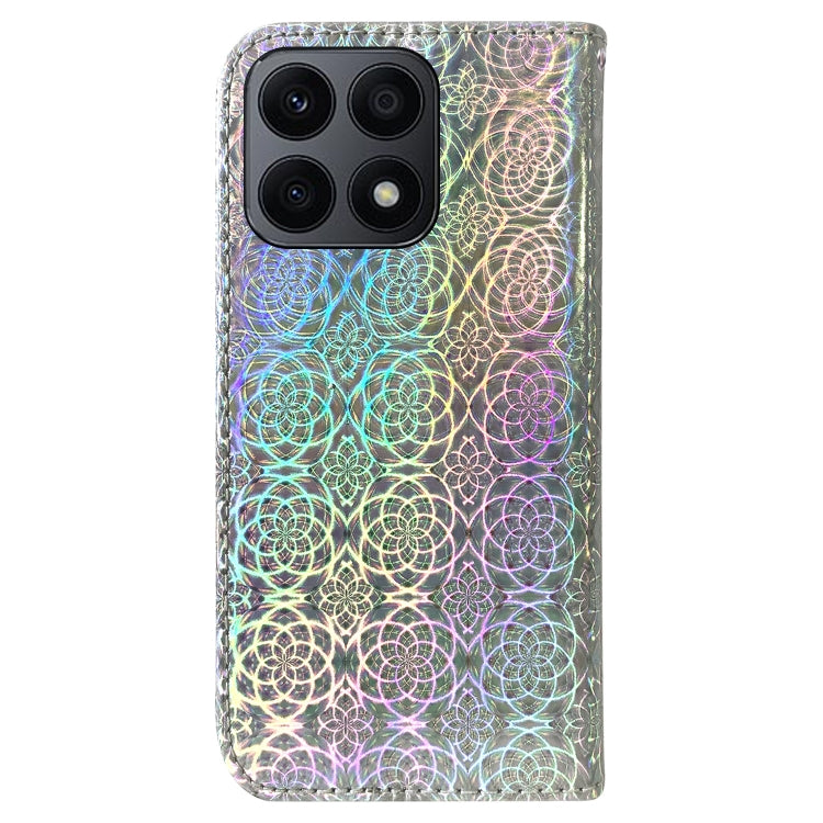 For Honor X8a Colorful Magnetic Buckle Leather Phone Case