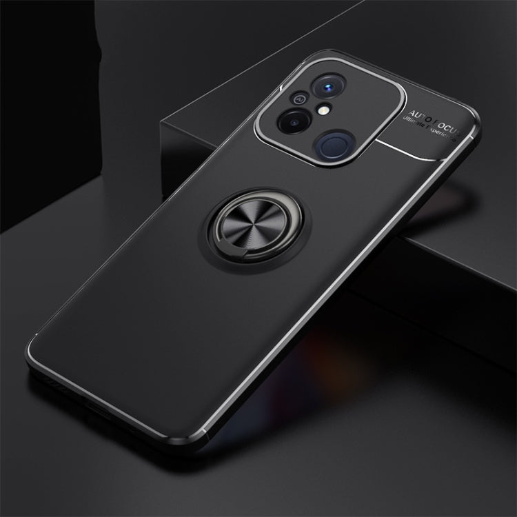 For Xiaomi Redmi 12C Metal Ring Holder 360 Degree Rotating TPU Phone Case