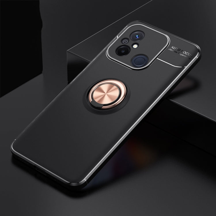 For Xiaomi Redmi 12C Metal Ring Holder 360 Degree Rotating TPU Phone Case