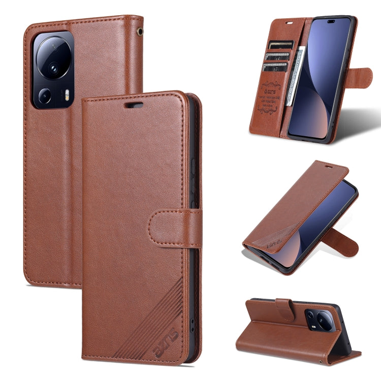 For Xiaomi 13 Lite AZNS Sheepskin Texture Flip Leather Phone Case