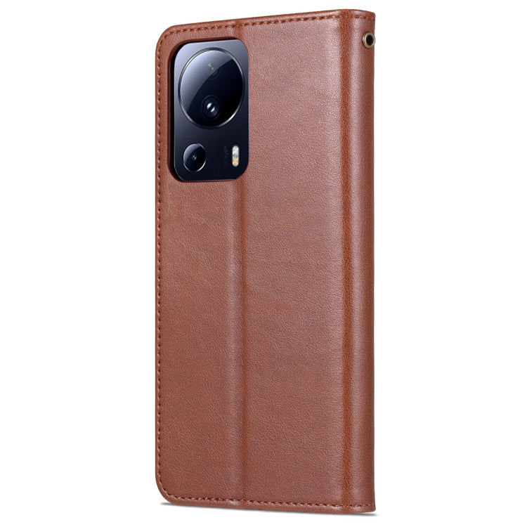 For Xiaomi 13 Lite AZNS Sheepskin Texture Flip Leather Phone Case
