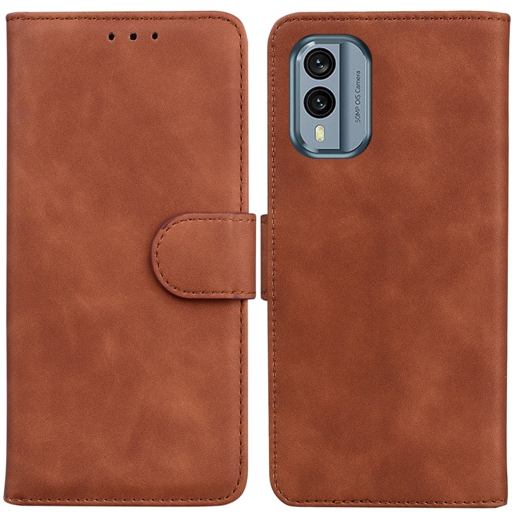 For Nokia X30 Skin Feel Pure Color Flip Leather Phone Case