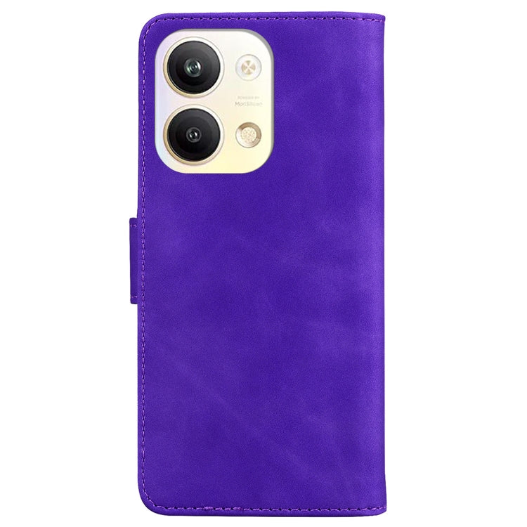 For OPPO Reno9 Pro Skin Feel Pure Color Flip Leather Phone Case