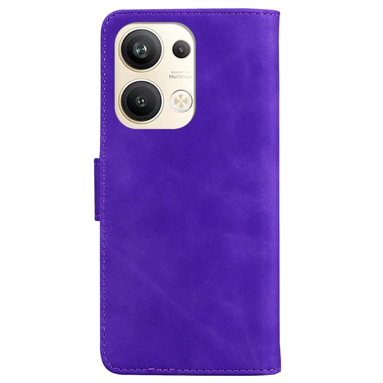 For OPPO Reno9 Pro+ Skin Feel Pure Color Flip Leather Phone Case