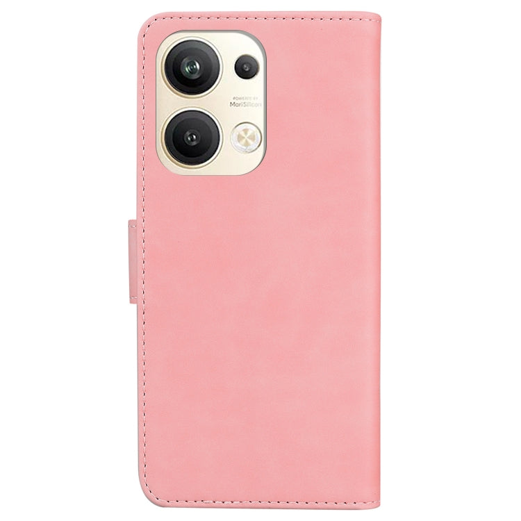 For OPPO Reno9 Pro+ Skin Feel Pure Color Flip Leather Phone Case