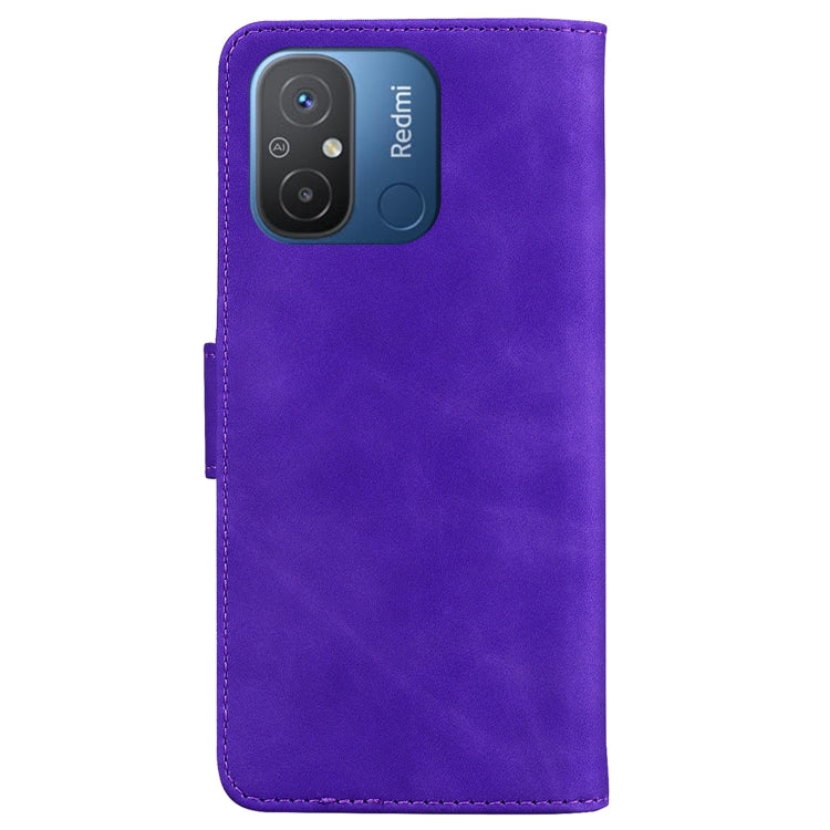 For Xiaomi Redmi 12C / 11A Skin Feel Pure Color Flip Leather Phone Case