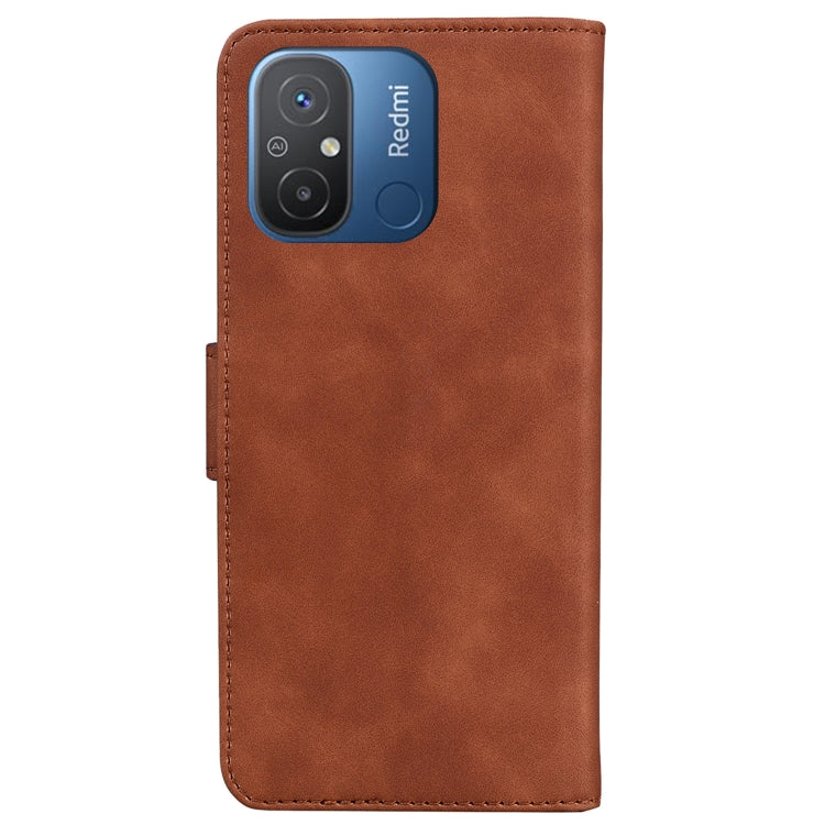 For Xiaomi Redmi 12C / 11A Skin Feel Pure Color Flip Leather Phone Case