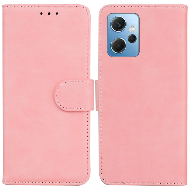 For Xiaomi Redmi Note 12 4G Global Skin Feel Pure Color Flip Leather Phone Case