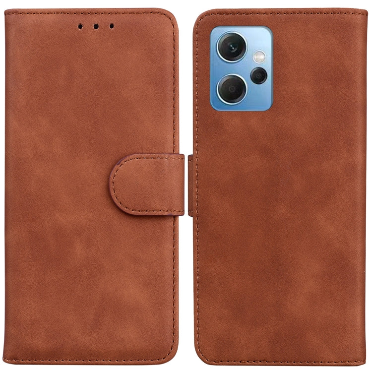 For Xiaomi Redmi Note 12 4G Global Skin Feel Pure Color Flip Leather Phone Case