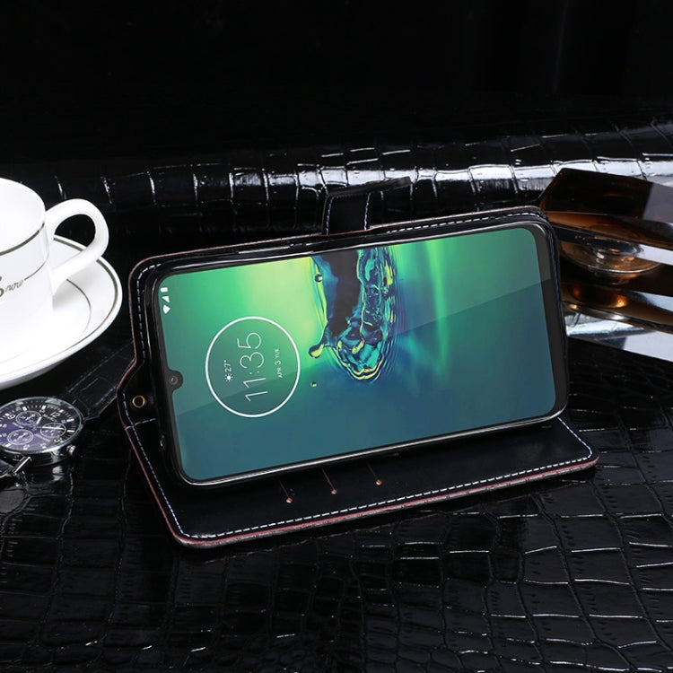 For Motorola Moto G8 Plus idewei Crocodile Texture Horizontal Flip Leather Case with Holder & Card Slots & Wallet