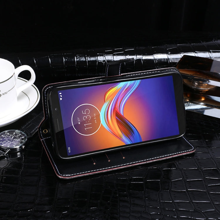 For Motorola Moto E6 Play idewei Crocodile Texture Horizontal Flip Leather Case with Holder & Card Slots & Wallet