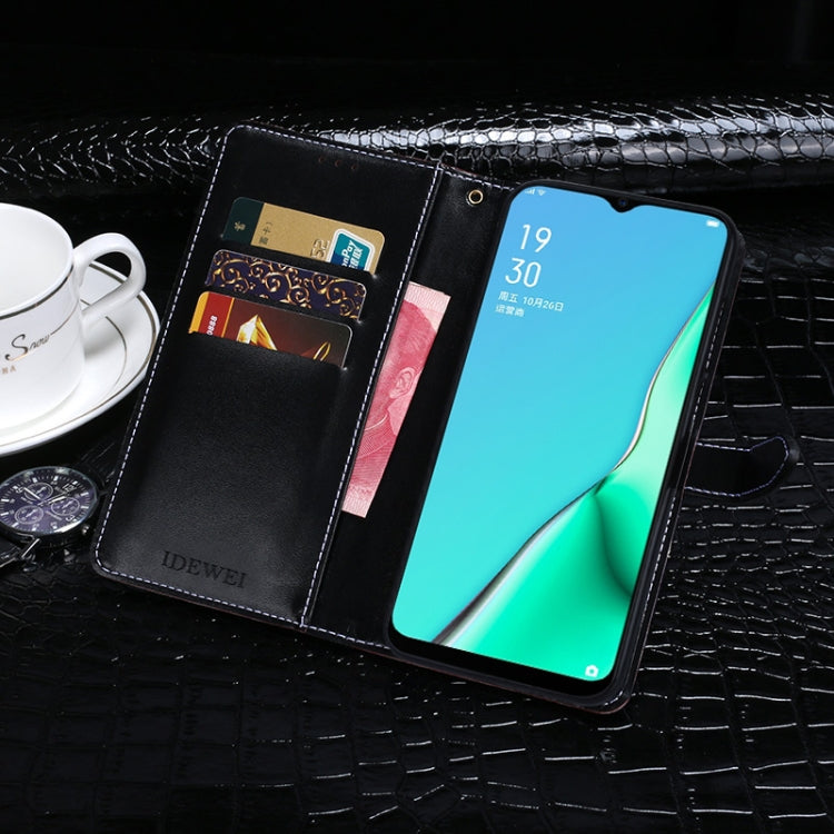 For OPPO A11 idewei Crocodile Texture Horizontal Flip Leather Case with Holder & Card Slots & Wallet