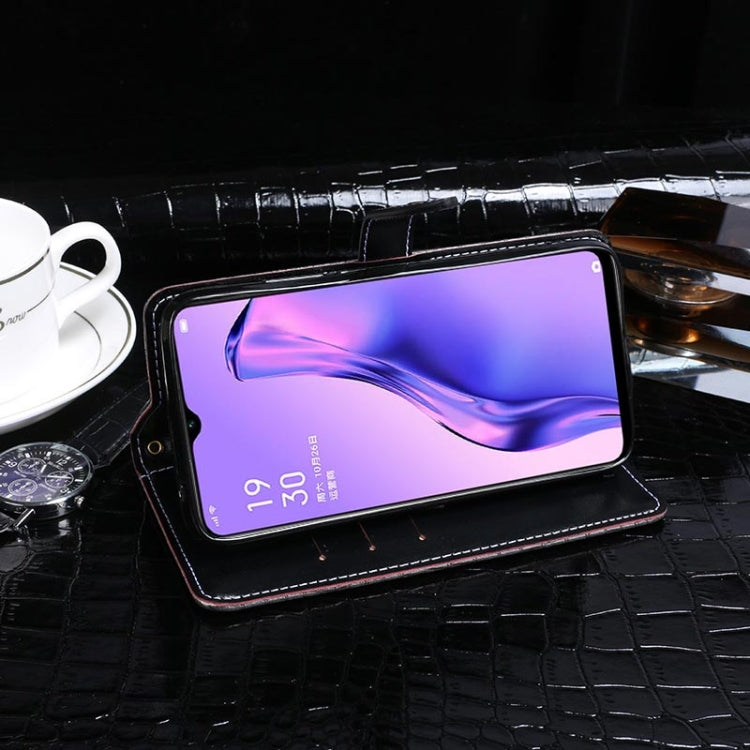 For OPPO A8 idewei Crocodile Texture Horizontal Flip Leather Case with Holder & Card Slots & Wallet