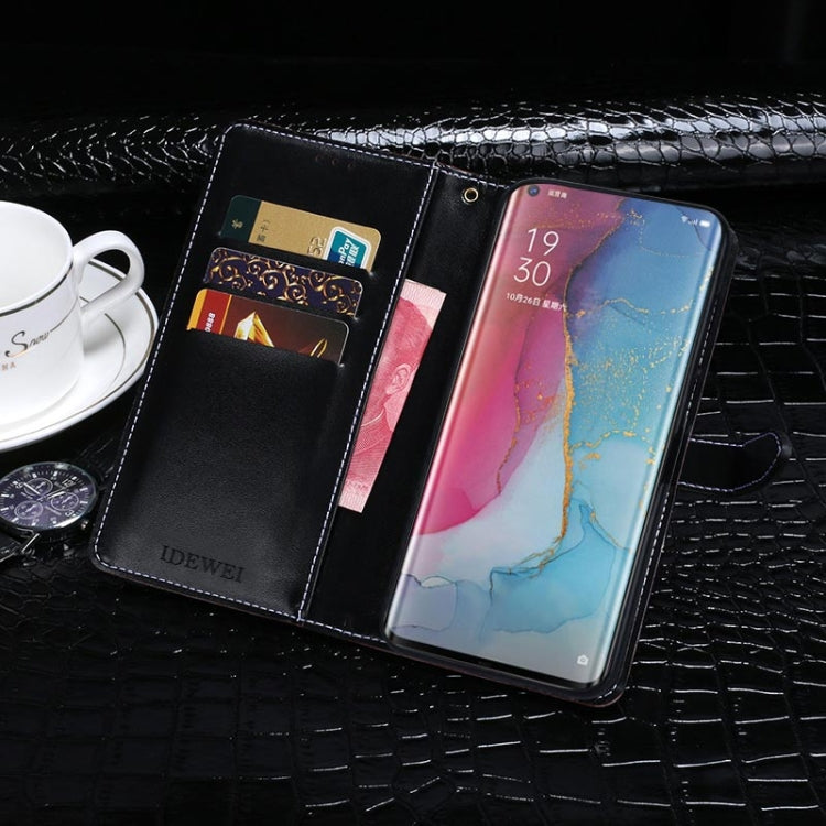 For OPPO Reno3 Pro idewei Crocodile Texture Horizontal Flip Leather Case with Holder & Card Slots & Wallet