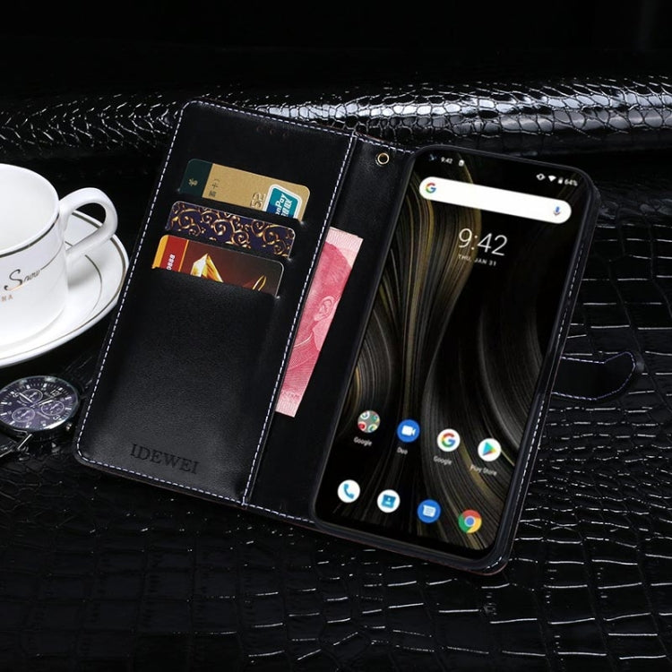 For Umidigi Power 3 idewei Crocodile Texture Horizontal Flip Leather Case with Holder & Card Slots & Wallet
