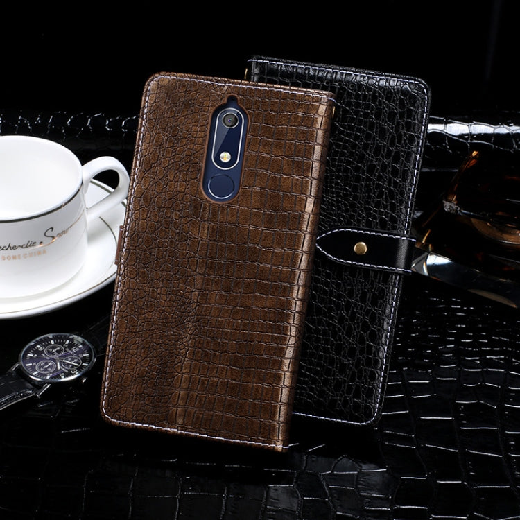 For Nokia 5.1 idewei Crocodile Texture Horizontal Flip Leather Case with Holder & Card Slots & Wallet