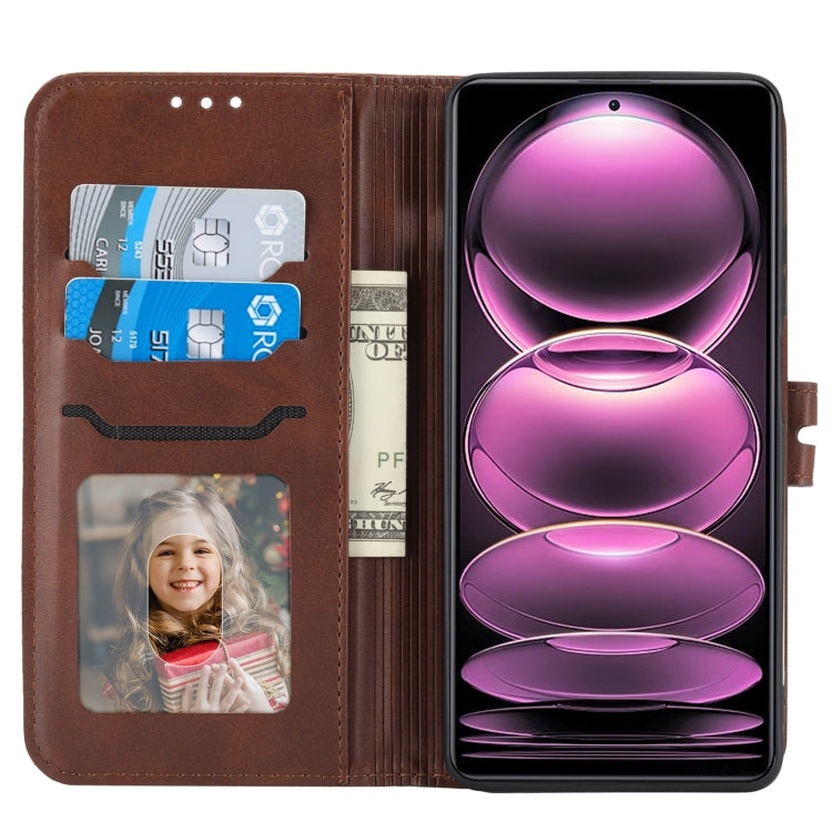 For Xiaomi Redmi Note 12 5G Global Embossed Happy Cat Pattern Flip Leather Phone Case