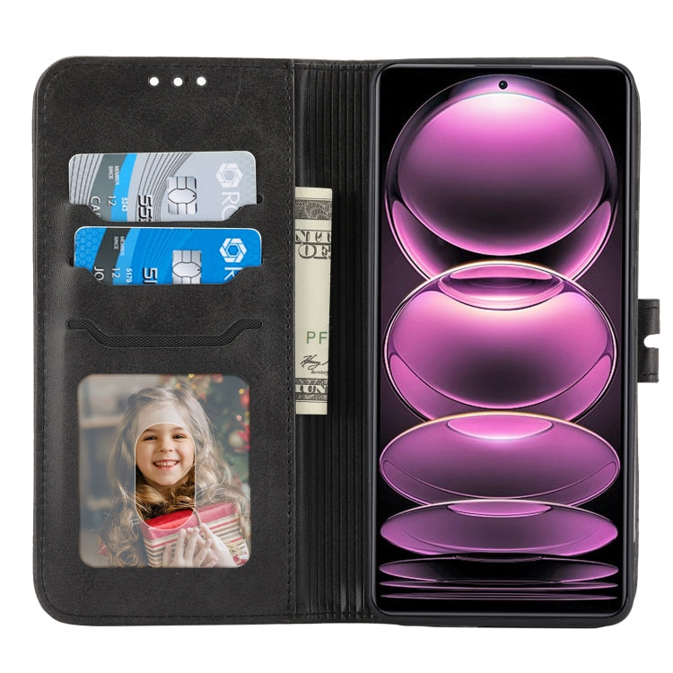 For Xiaomi Redmi Note 12 Pro 5G Global Embossed Happy Cat Pattern Flip Leather Phone Case