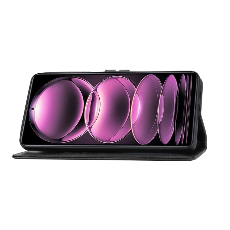 For Xiaomi Redmi Note 12 Pro+ 5G Global Embossed Happy Cat Pattern Flip Leather Phone Case