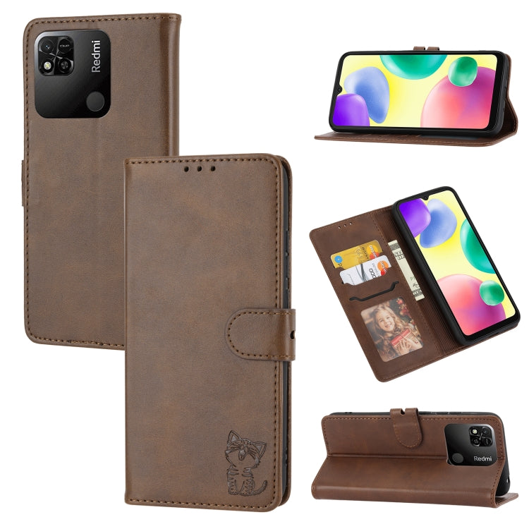 For Xiaomi 13 Pro Embossed Happy Cat Pattern Flip Leather Phone Case