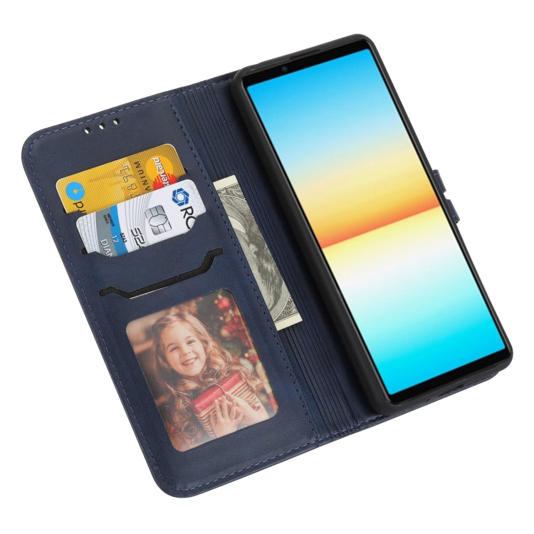 For Sony Xperia 5 IV Embossed Happy Cat Pattern Flip Leather Phone Case