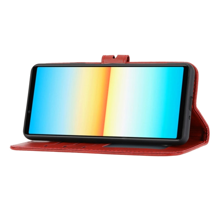 For Sony Xperia 5 IV Embossed Happy Cat Pattern Flip Leather Phone Case