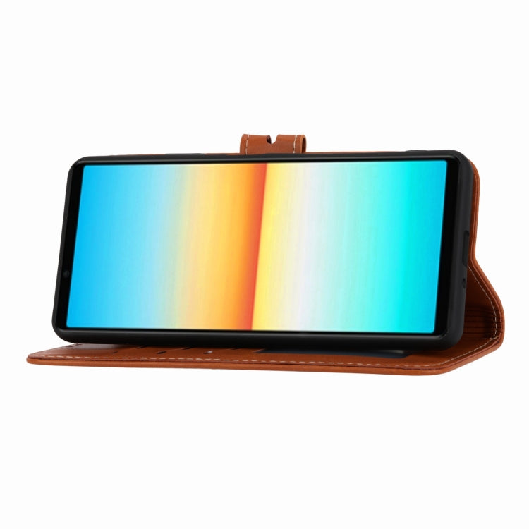 For Sony Xperia 5 IV Embossed Happy Cat Pattern Flip Leather Phone Case