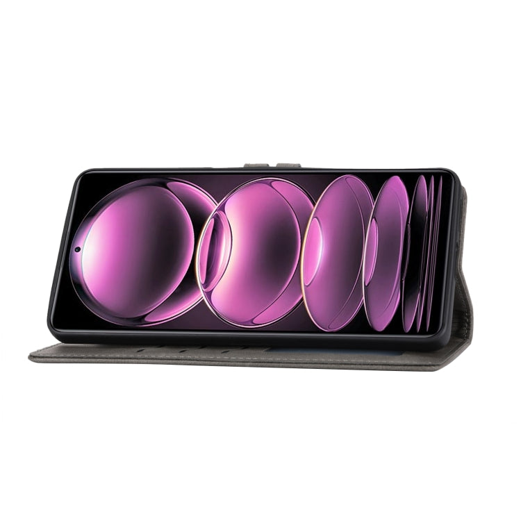 For Xiaomi Redmi Note 12 4G Global Embossed Happy Cat Pattern Flip Leather Phone Case