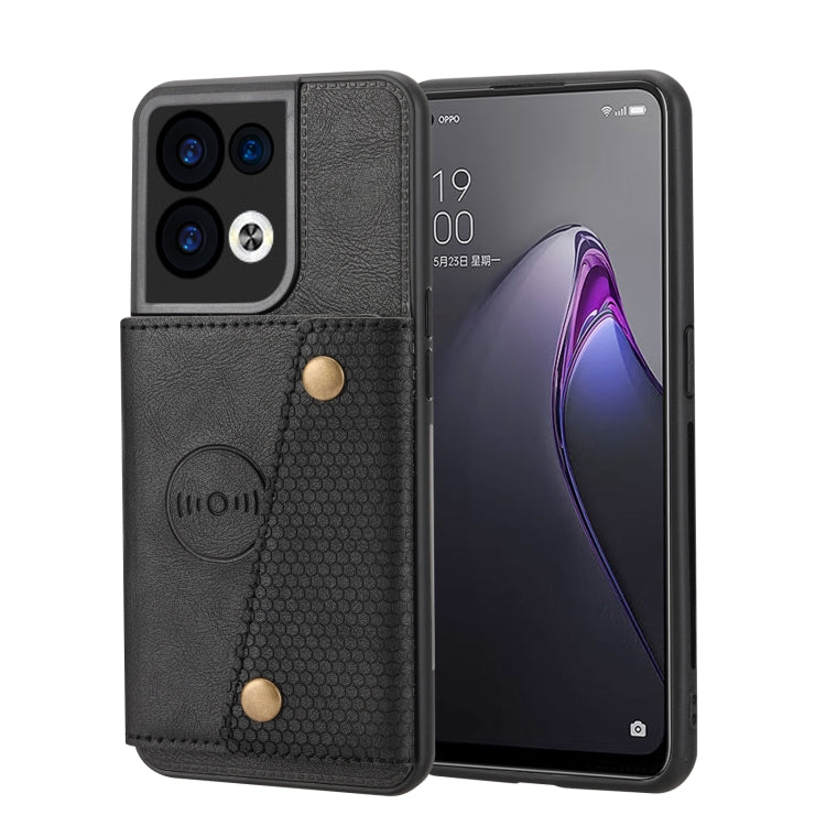 For OPPO Reno9 Pro Double Buckle Magnetic Phone Case