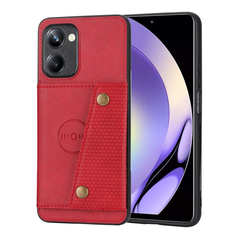 For Realme 10 Pro Double Buckle Magnetic Phone Case