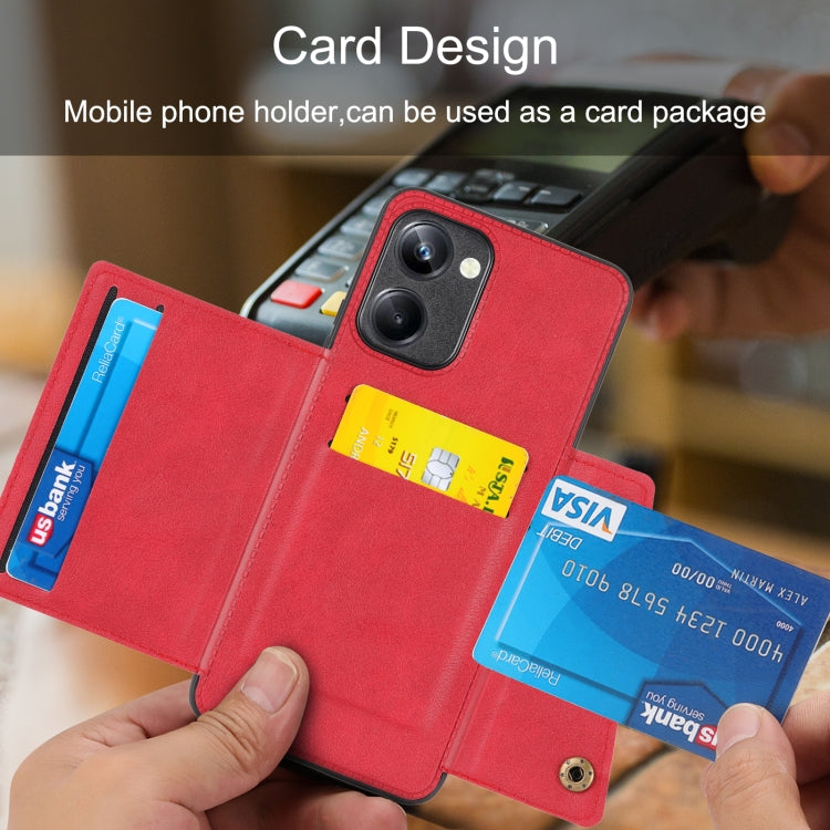 For Realme 10 Pro Double Buckle Magnetic Phone Case