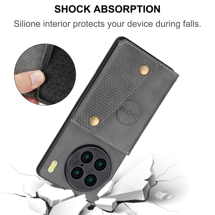 For vivo X90 Double Buckle Magnetic Phone Case