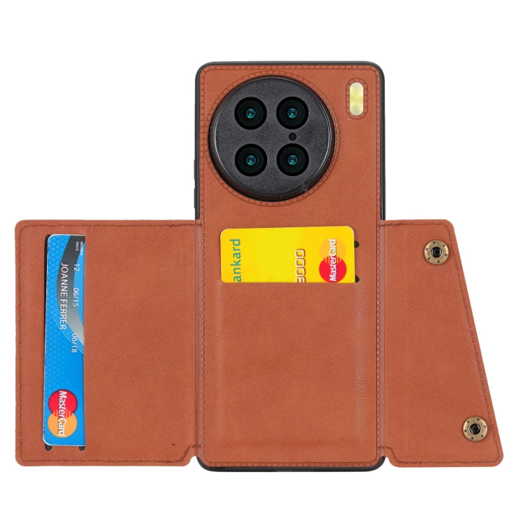 For vivo X90 Pro Double Buckle Magnetic Phone Case