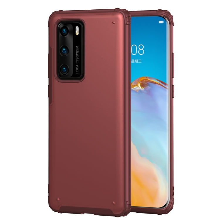 For Huawei P40 Solid Color Four-corner Shockproof TPU + PC Protective Case