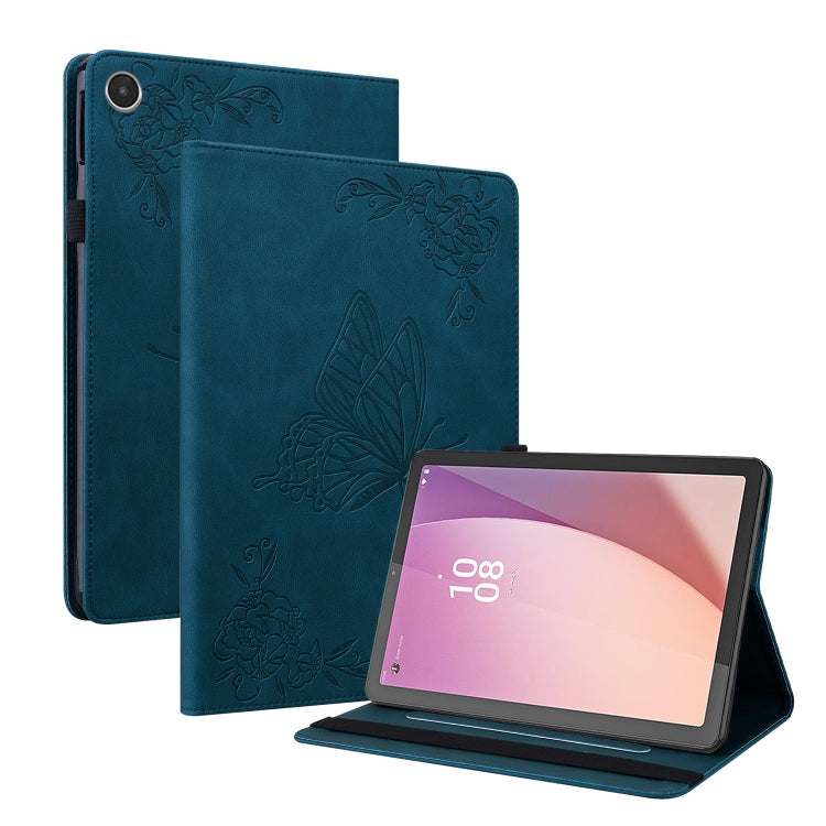 For Lenovo Tab M8 4th Gen TB-300FU Butterfly Flower Embossed Leather Tablet Case