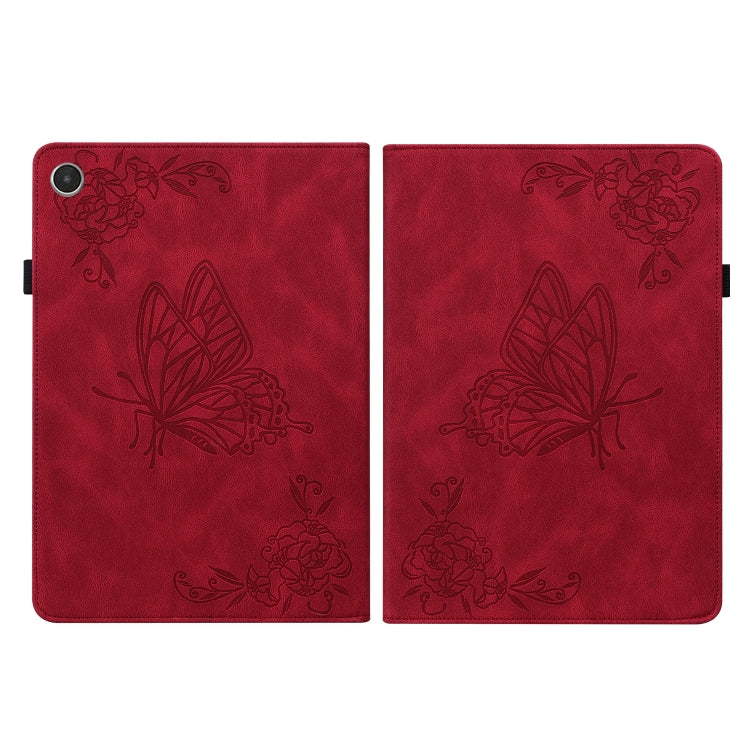 For Lenovo Tab M8 4th Gen TB-300FU Butterfly Flower Embossed Leather Tablet Case