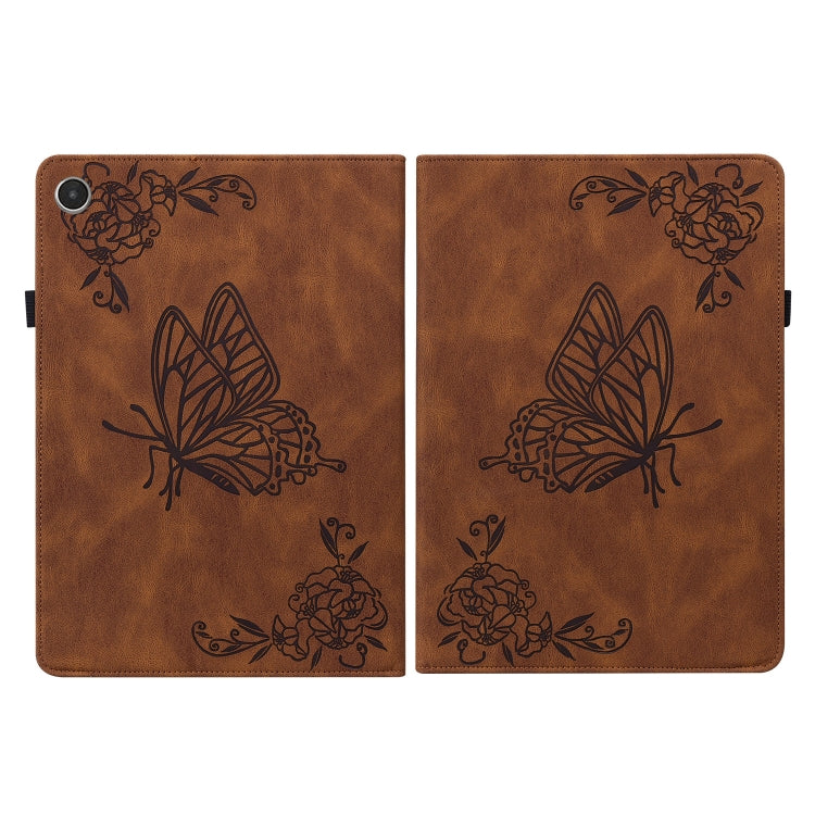 For Lenovo Tab M8 4th Gen TB-300FU Butterfly Flower Embossed Leather Tablet Case