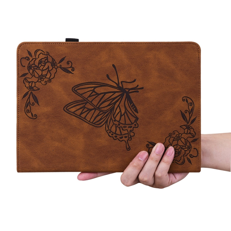 For Lenovo Tab M8 4th Gen TB-300FU Butterfly Flower Embossed Leather Tablet Case